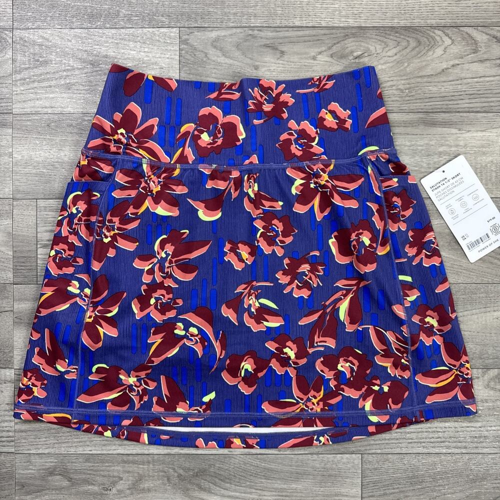 Athleta Salutation Stash 16.5" Inseam Multicolor Floral Print sz XS